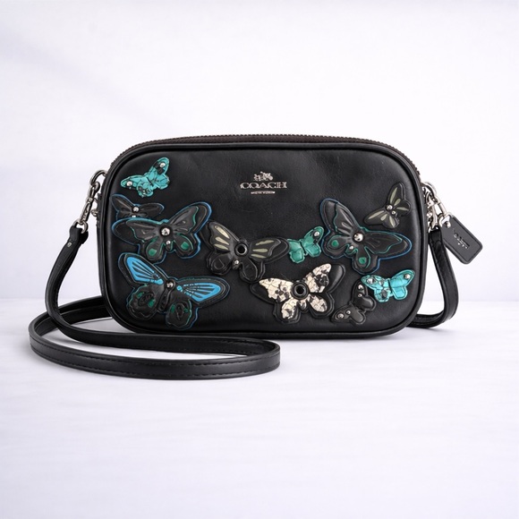 Coach Handbags - Coach Butterfly Appliqué Leather Crossbody Bag 2016